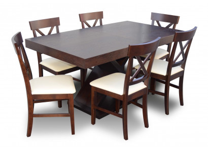 Jídelní stůl Design komoda set 7 kusů moderní nábytek židle