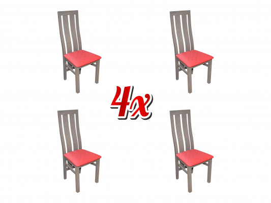 Garnitura Kompletní K69 Design 4x sada židlí jídelní textilní potahy sedadla židlí