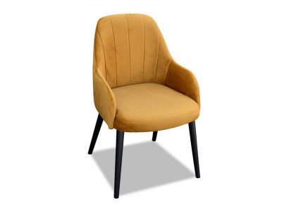 Design Textil Luxus Křeslo s opěrkou o rámci židle Jídelní židle Hnědá