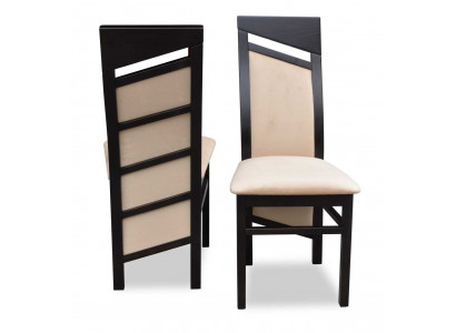 Hnědá židle čalouněná židle moderní sedací nábytek jídelna čalouněná textilie nový.