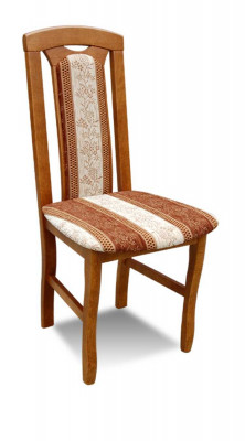 Židle bez područky, židle do jídelny, dřevo, látková, designová židle prostoru k jídelnímu stolu.