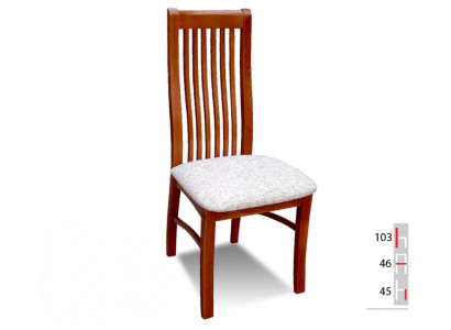 Masivní dřevěná židle, jídelní židle designová kožená židle Dekorační židle.