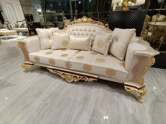 Třísedák designová pohovka 3 místná textilní pohovka Chesterfield 3 sedák nová