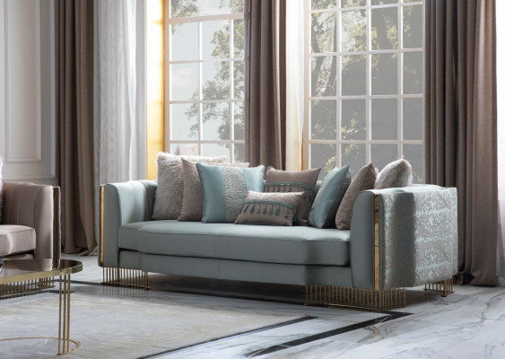 Elegantní sedací souprava 2x pohovky Klasický design Nábytek s opěrkami pro paže 4+3
