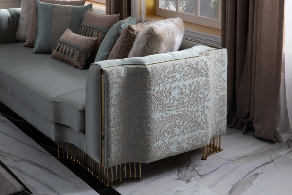 Elegantní sedací souprava 2x pohovky Klasický design Nábytek s opěrkami pro paže 4+3