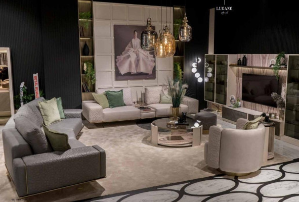 Sofa sestava obývacího pokoje 4+1+1 sada moderního designového nábytku