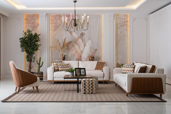 Elegantní sedací souprava 3+2+1 sedadla Křeslo Vysoká kvalita Nábytek Luxusní Design