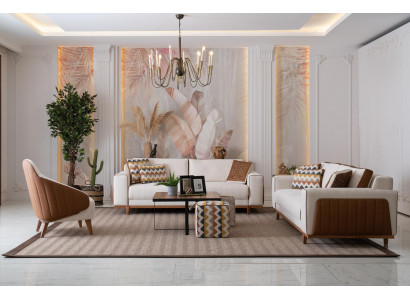 Elegantní sedací souprava 3+2+1 sedadla Křeslo Vysoká kvalita Nábytek Luxusní Design