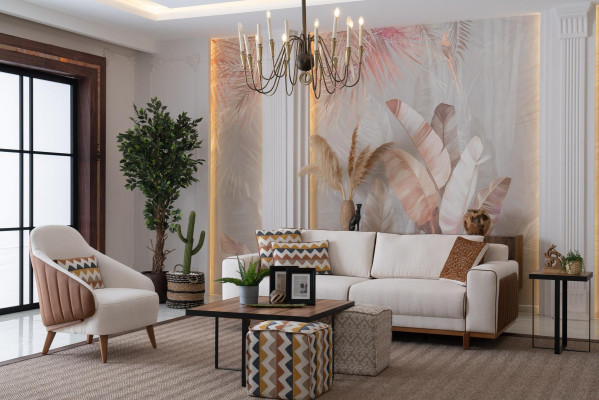 Elegantní sedací souprava 3+2+1 sedadla Křeslo Vysoká kvalita Nábytek Luxusní Design