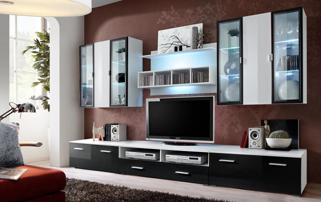 Moderní designová stěna TV stojan z dřeva obývací pokoj nábytek TV zařízení