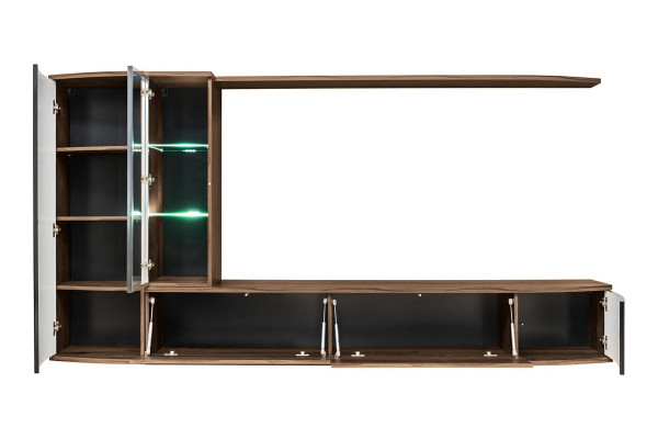 Obývací stěna Set Luxus obývací pokoj TV stojan dřevo polička na zeď nová