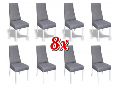 Jídelna 8x židle Sada židlí Křeslo Kuchyňský nábytek Nový design potah kůže textilní nábytek