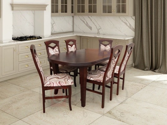 Jídelní stůl s sezením, stůl židle nastavení jídelní pokoj set design 6 židlí