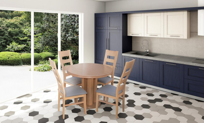 Jídelní stůl 4 x židle sestava jídelního pokoje sestava dřevěný stůl 5 dílná skupina vybavení