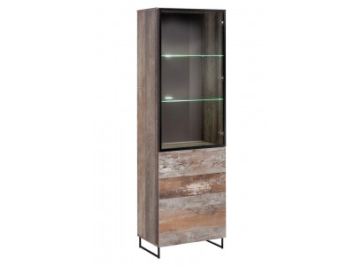 Vitrína Design Skříň Dřevo Moderní Nový nábytek Šedá Dřevo Zařízení