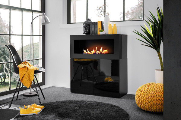 Komoda s vestavěným krbem Moderní designérská skříň obývací pokoj