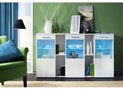 Designer Nouvelle White Kommode Luxus Wohnzimmer Moderne Holzmöbel
