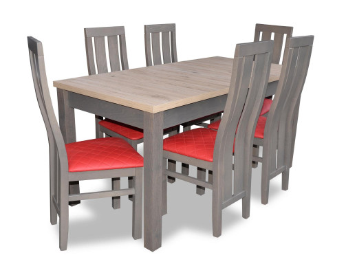Komplett Set Esstisch 6x Stühle Esszimmer Set Ess Gruppe Tisch Tische 7tlg Neu