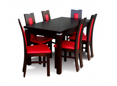 Moderní jídelní stůl s židlemi Souprava stolu + 6 židlí Designer jídelní set