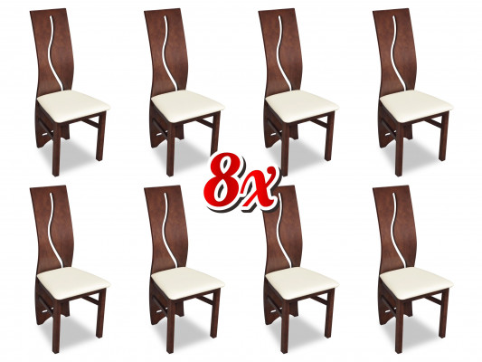 Garnitur Křeslo Kompletně Nový 8x židlí Židle Polstrování Moderní design s opěrkou