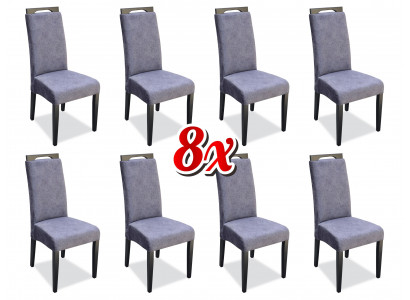 Jídelní židle látkové set 8x křeslo textilní židle designéři dřevěné polstrovaný nábytek