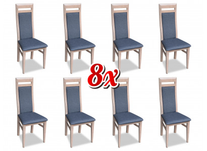 Jídelní židle Set Souprava Židle s opěrkou Kompletní skupina Obývací pokoj 8 kusů Nové