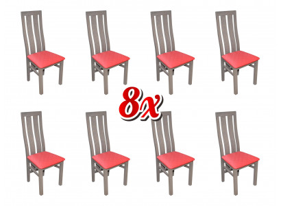 Sestava 8x židlí Židle Potah Moderní sady Design Předseda Křeslo Kompletní nábytek