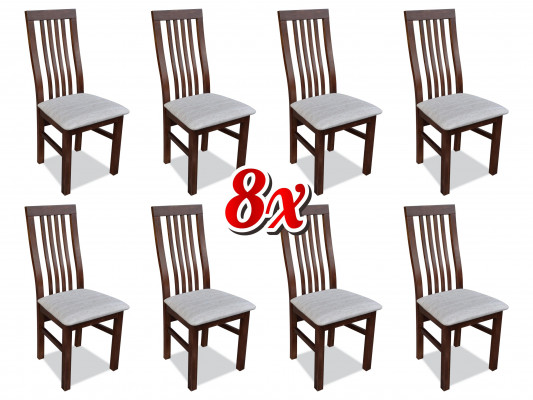 Jídelní pokoj Tkanina Nábytek Křeslo Set 8x Židle Design Křeslo Čalouněné Židle Gastronomie