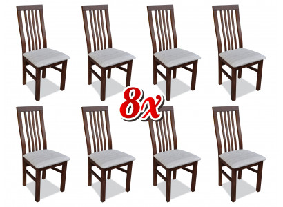 Jídelní pokoj Tkanina Nábytek Křeslo Set 8x Židle Design Křeslo Čalouněné Židle Gastronomie