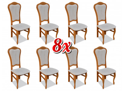Kompletní sestava židlí pro jídelnu ve stylu designu, sada židlí 8x, nová sestava skupin.