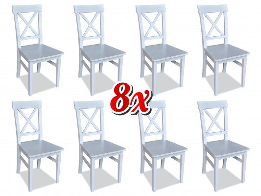 Jídelní židle Textil Set 8x židle Designer Dřevo Tkanina Čalouněné židle Gastro