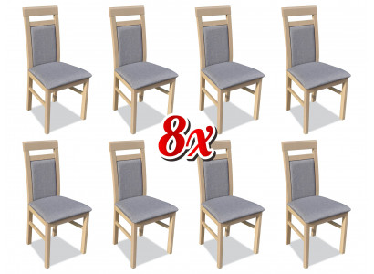 Sada křesel Luxus Nové 8x židlí Židle Polstrování Design Lounge Jídelní skupina