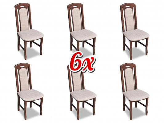 Jídelní židle židle sezení moderní masivní dřevo křesla sada 6x luxusní restaurace