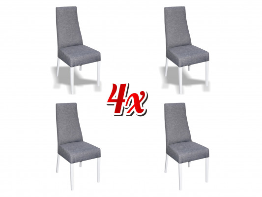 Jídelní kuchyňská skupina sestava židle souprava sedák polstrování dřevo 4x židle nábytek nový