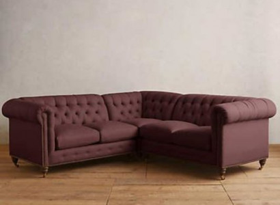 Chesterfield rohová pohovka gauč designérské čalounění textilní pohovka souprava 1013-14