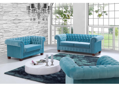 Chesterfield 2+1+1 sedací souprava gauč čalounění sedačka sofa pohovky