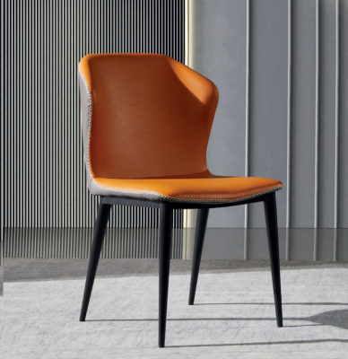 Černooranžové jídelní židle Designové židle Moderní křesla Nové