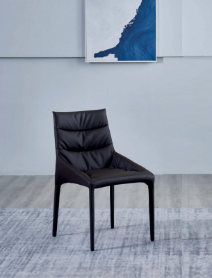 Černý čalouněný jídelní židle designové látkové židle jídelní nábytek.