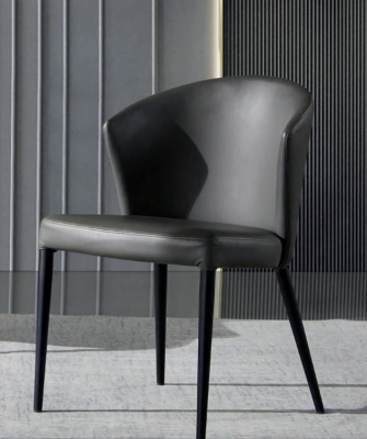 Černá židle do jídelny Elegantní jídelní židle vyrobené z dřeva Moderní nábytek.