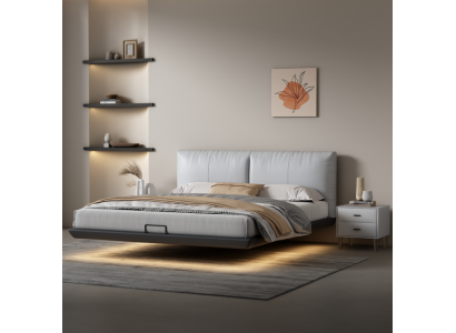 Bílá ložnice Designer postel Luxusní postele Kožené manželské postele Nové
