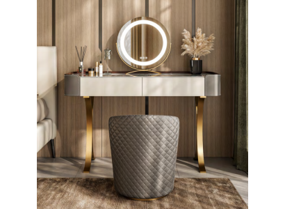 Kožený toaletní stůl designérské toaletní stůl luxusní zásuvky dřevěné nábytek
