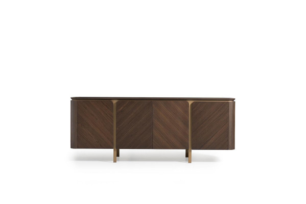 Garnitur Sideboard Spiegel Kommode Set Anrichte Braun Holz Esszimmer