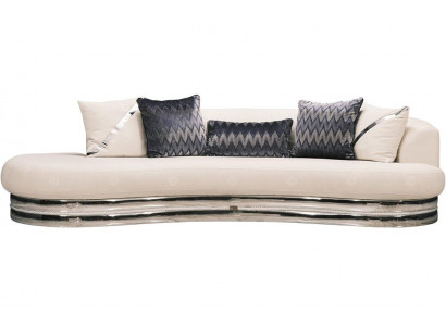 Třímístná sedací souprava Pohovka 3místná Čalouněná pohovka Tkaninová pohovka Moderní Bílá