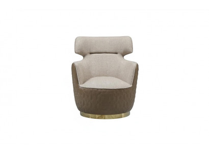 Ohrensessel Křeslo Tkanina Sedadlo Jednolůžkové Beige Klubové křeslo Moderní
