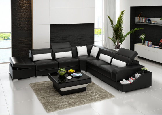 Kožená pohovka gauč obývací souprava rohová sedací souprava sedací souprava Moderní design