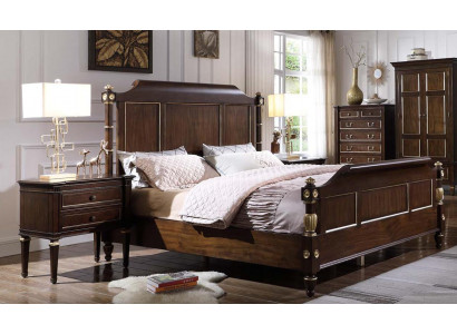 Ložnice Set Postel 2x Noční stolky Luxus nové 3 ks Design Moderní dřevo