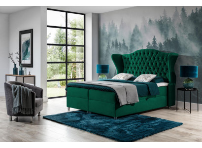 Chesterfield Boxspring postele Hotelová postel Ložnice Samet Velvet Luxus Nábytek