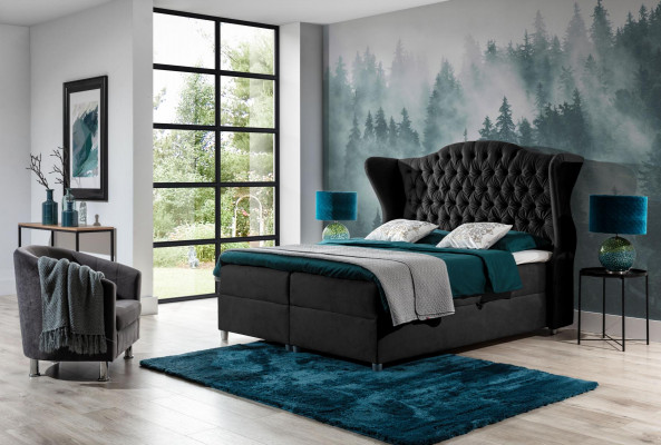 Chesterfield Boxspring postele Hotelová postel Ložnice Samet Velvet Luxus Nábytek