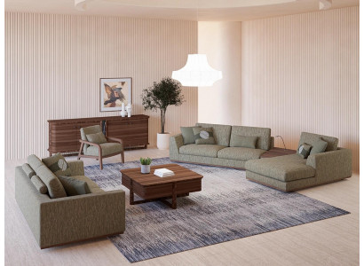 Kompletní sedací souprava 3 kusy, dvoumístná pohovka Relax, rohová sedací souprava L tvaru, moderní křeslo