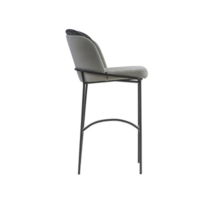 Jídelní židle Bary design Bar křesla Čalouněné židle Moderní Šedá